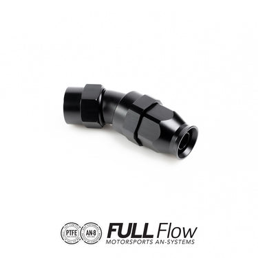 Full flow PTFE hose end fitting 30 degrees AN-8