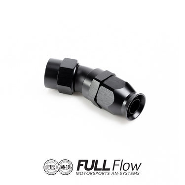 Full flow PTFE hose end fitting 30 degrees AN-10