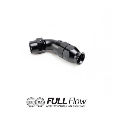 Full flow PTFE hose end fitting 60 degrees AN-6