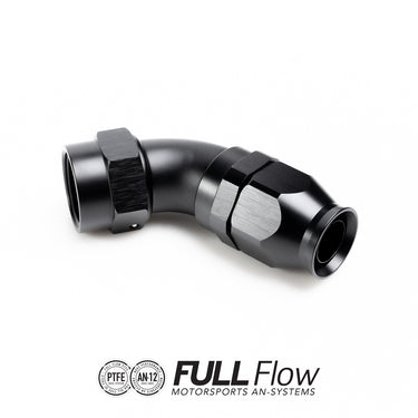 Full flow PTFE hose end fitting 60 degree AN-12