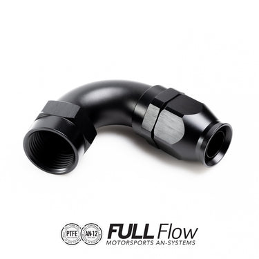 Full flow PTFE hose end fitting 120 degrees AN-12