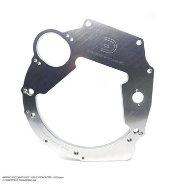 BMW M5x/S5x 8HP 45/50/70/75 N57 B57 B58 Adapter - 20 graders lutning