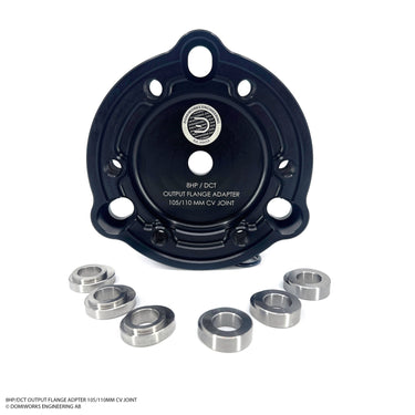 8HP / DCT utgångsflänsadapter 105-110 mm med 18 mm eller 22 mm insatser - CV Joint