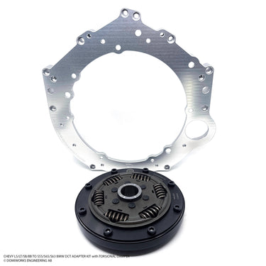 Chevy LS/LT/SB/BB till S55/S65/S63 DCT-adaptersats med vriddämpare