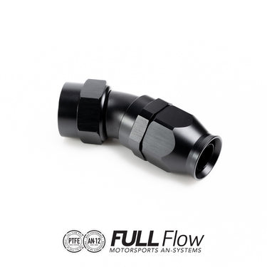 Full flow PTFE hose end fitting 30 degree AN-12