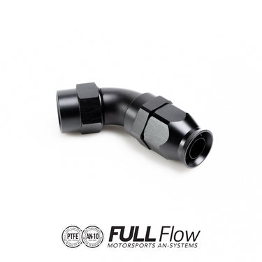 Full flow PTFE hose end fitting 60 degrees AN-10