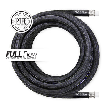 Black nylon PTFE braided fuel hose AN-12, length 6m