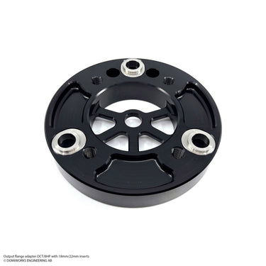 8HP / DCT utgångsflänsadapter 105-110 mm med 18 mm eller 22 mm insatser - 1350 ok