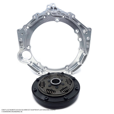Chevy LS/LT/SB/BB till S55/S65/S63 DCT-adaptersats med vriddämpare